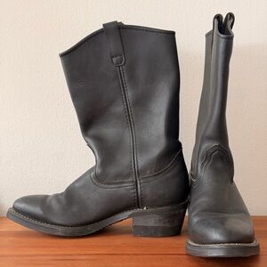 Mason Western Black Leather Cowboy Work Boot MENS 8.5